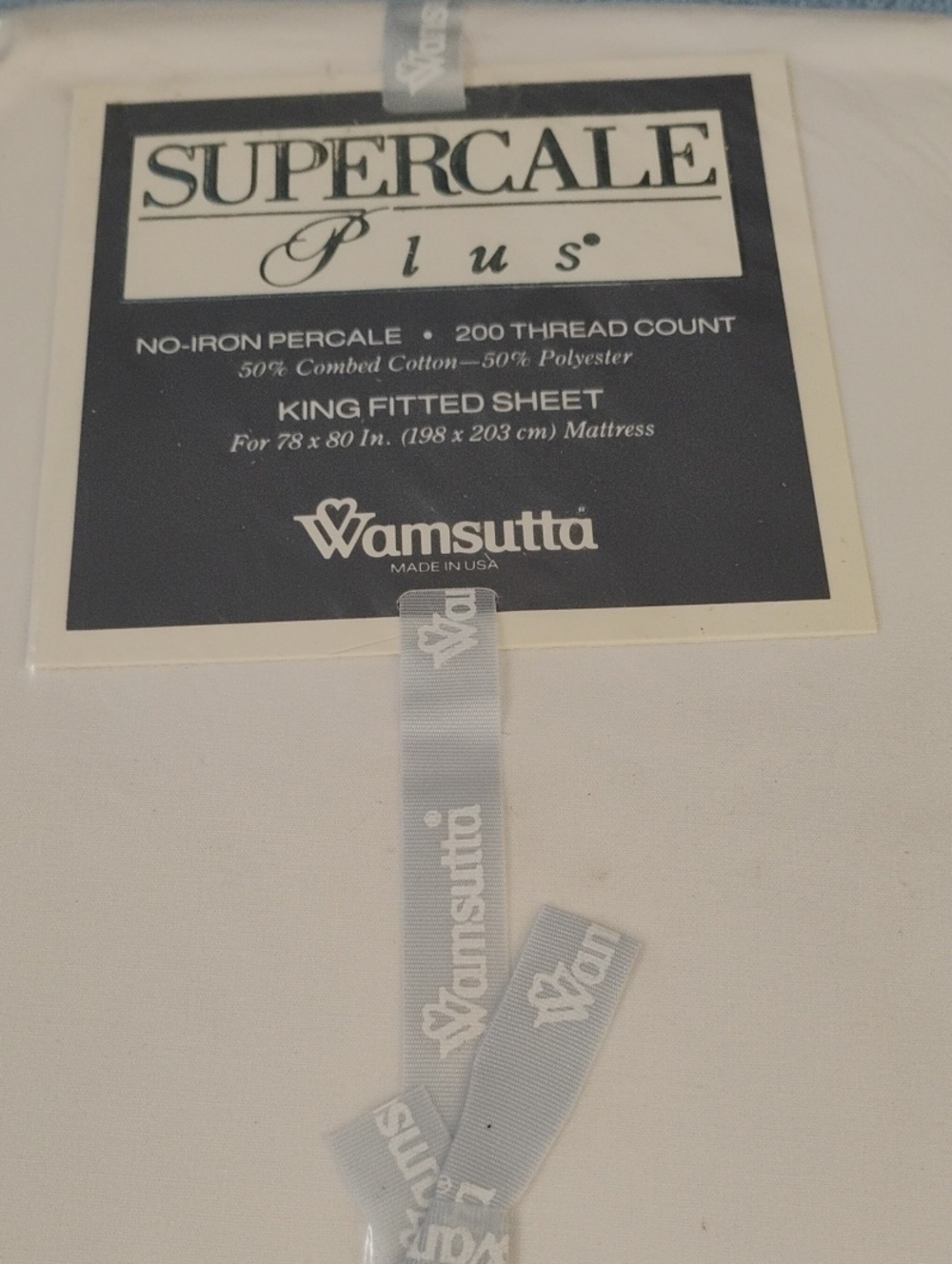 Wamsutta White King Fitted Sheet - Supercale Plus